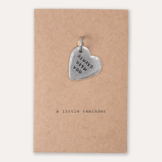 'Always with You' Heart Charm (pack of 3)