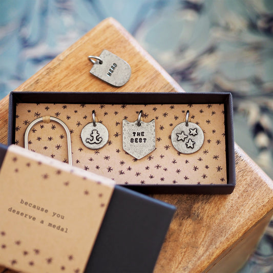 Mini Medal Charms Keyring