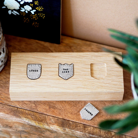 Mini Friendship Medals Desk Set with 'Loved', 'The Best' and 'Friend' Pocket Tokens