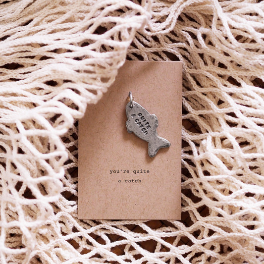 'Quite a Catch' Fish Keyring Charm (pack of 3)
